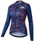 CATENA Radtrikot Damen Langarm Fahrradtrikot Moutainbike Tops Fahrradshirt Bikeshirts MTB Rennrad Radsport Bekleidung Atmungsaktiv Schnell Trocknend Einfarbig Cycling Jersey für Frauen (L, Navy blau)