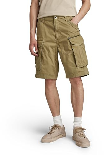 G-Star Men's Rovic Zip Relaxed Shorts, Green (smoke olive D08566-D387-B212), 31