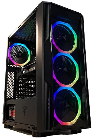 Golook PC Desktop Gaming RGB Intel i5-11400F Scheda Video Dedicata Nvidia RTX3050 8GB DDR6 16GB DDR4 3200MHZ SSD 1TB M.2 NVME WiFi Windows 11 Pro Computer Fisso
