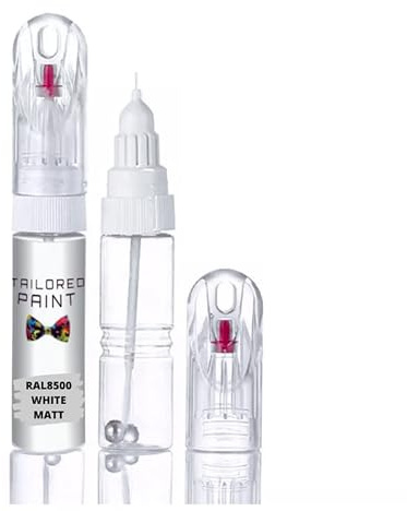 RAL8500 White Matt Multi Surface Touch Up Paint Pen All in 1 Interior & Exterior Wood, Metal, Plastic, uPVC, Ceramic All Weather Matt 10% Sheen