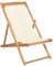 homiuse 56x105x105 cm Liegestuhl Teak Creme Liegestuhl Klappbar Strandstuhl Klappstuhl Holz Klappsessel Klappliege Gartenliege Holz Loungesessel Outdoor für Garten Strand Bequem & Langlebig