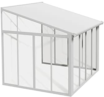CANOPIA by Palram Wintergarten Bausatz Sanremo 3x3.05 Sonnenschutz Veranda Kaltwintergarten 314 x 294 cm Weiss Polycarbonatplatten und Aluminium
