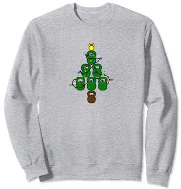 Kettlebell Christmas Tree With Lights Sweatshirt
