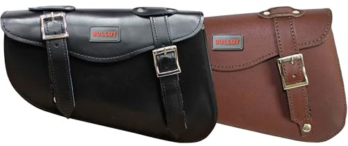 German Wear Motorrad Solobag Solo Tasche Satteltasche Motorradtasche Werkzeugtasche Leder (Dunkelbraun, Links)