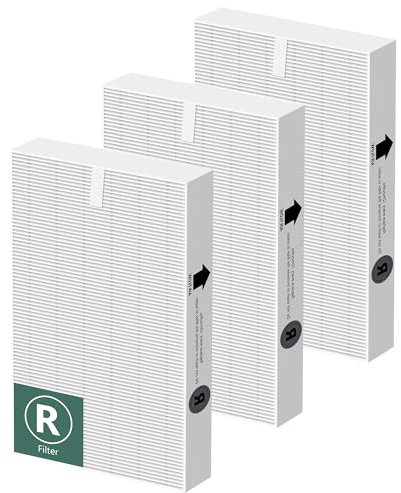 HEPA Filter R Replacement for Honeywell Air Purifier HPA 100/200/300 and 5000 Series Compatible with Honeywell R Filter (HRF-R3 HRF-R2 HRF-R1), 3 Pack