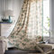 Lanqinglv Boho Vorhänge Grün Beige Blickdicht Blumen Gardinen mit Quaste Baumwolle Leinen Landhausstil Häkeln Stricken Gardinen Vorhang für Küche Wohnzimmer Schlafzimmer,1 Stück,B132xH214cm