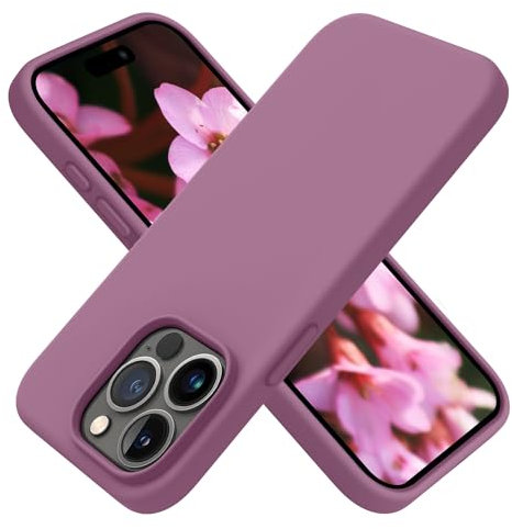 OTOFLY Compatible with iPhone 15 Pro Case, Silicone Shockproof Slim Thin Phone Case for iPhone 15 Pro(6.1 inch), (Lilac Purple)