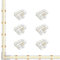 FCOB COB 3pin 10mm L-Shaped Connector Kit - 6 Stück Gapless Connector für Spaltfreies Löten PWM CCT +V C W LED-Streifen