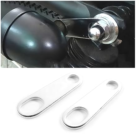 JNNJ 2Pcs Motorrad-Blinker-Lampenhalterung, Motorrad Hinterer Blinker Stoßdämpferhalterungen, Universal Metall Motorrad Hinten Blinker Licht Halterung Zubehör(Silber/6.8cm)