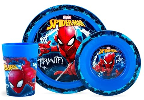 SPIDERMAN - Ensemble repas (assiette, bol, verre)
