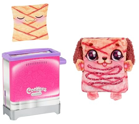 COOKEEZ MAKERY Tostadora de los Toasty Treatz Peluche perfumado; prepara un Peluche Suave y Esponjoso. ¡Mete el Pan y verás aparecer un Peluche Sorpresa!