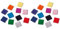 Rayher Acryl Mosaik, transparent 1x1cm, ca. 205Stück, SB-Box 50g, bunte Mischung, quadratisch, Kunststoffsteine, Kunststoffmosaik durchscheinend, 14540999 (Packung mit 2)