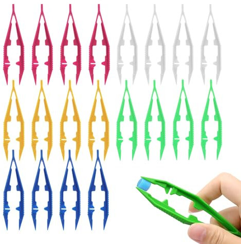 Pince à Épiler en Plastique Conique, 20 Pinces Pour Artisanat, Pansements, Gaze, Laboratoires et Bricolage - en Vrac