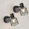 FORCOSO Wandleuchte Innen 2er, Vintage Schwarz Wandlampe Metall, Deckenspots Schwenkbar 350°, E14 Wand Lampe Spots Deckenleuchte, Retro Industrial Wall Light Fixtures Wohnzimmer Schlafzimmer Flur