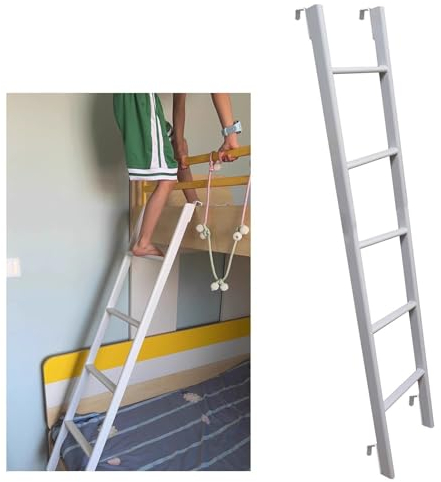 Etagenbett Leiter 4/5 Stufen Zwei Bettleiter für Kinder Schlafzimmer, 116 Cm/130 Cm/140 Cm/150 cm Bunk-Leitern Ersetzt, Sicherheitsaufstieg Schräger Leiter für Wohnheim (Size : 140cm(4.6ft))