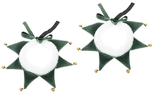 Supvox 2stücke Pet Christmas Scarf Warm Weihnachts- Mit Glocken Für Hunde Und Winterlicher Langlebiger Schal Für Festliche Anlässe