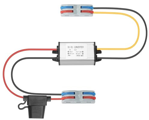 MZHOU Convertitore di tensione step down DC 24V a 12V 3A, Riduttore di tensione del regolatore di potenza da 36W impermeabil Modulo di alimentazione step-down (Ingressi DC15-35V)