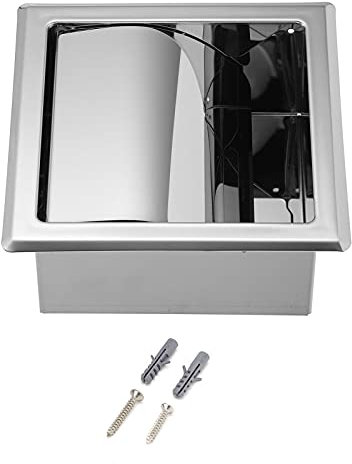 Porte-Papier Hygiénique, de Miroir Porte-Serviettes en Papier en Acier Inoxydable Support de Papier Hygiénique pour la Maison Hôtel Salle de Bain Argent