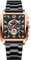 JewelryWe Herrenuhr Edelstahl Rechteckige Uhr: Herren 30m Wasserdicht Kalender Analog Quarz Armbanduhr Männer Schwarz Edelstahlarmband Leuchtend Geschäft Lässige Uhr mit Rosegold Eckigem Gehäuse