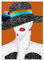 Moderne Mode Frauen mit Hut Make up orange Wandkunst Poster Leinwandbilder Drucke Gemälde für Wohnzimmer Home Decoration(E,30x40cm No Frame)