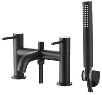 Nes Home Bath Shower Mixer Tap with Handheld Kit Matt Black