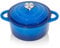 Nilpferd Gusseisen Topf 26cm Schmortopf Emaille Bräter mit Deckel Bratentopf brot backen Backofengeeignet für Küche Backen Schmoren (Blau,5L)