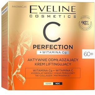 Eveline Cosmetics C-Perfection Advanced Lifting Creme 60+ mit Vitamin C, Ferulasäure & Tri-Kollagen - 50ML