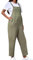 KINLYBO Tuta premaman in vita regolabile pantaloni salopette casual in cotone allentato, Verde, XL