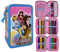 Astuccio multiscomparto 3 zip Principesse Disney per la scuola completo 44 pezzi penne matite colori pennarelli giotto