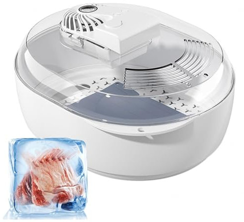 6 In 1 Auftaubox Mit Abtropfgitter Fleisch Schnelles Auftauen Und Uv-Sterilisation, Multi Purpose Defrosting UltraschallzerstäUbung Und -Konservierung Bequem, Sicher Und Schnell