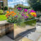 1.2m/1m/75cm/70cm Zinc Galvanised Trough Planter | No Assembly Needed | Lightweight (Silver, L100cm x W40cm x H40cm)