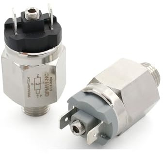 1/8'' 1/4BSPT 0.1-1.0 MPA Swtich Adjustable QPM11-NC / QPM11-NO Diaphragm Air Pressure Switch Controller External Thread Nozzle NWPNLXEA(QPM11 NO,1/8)