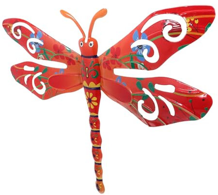 BESPORTBLE Elegant Iron Wall Art Dragonfly Home Decor Outdoor Garden Decor Vintage Style Decor 3d Wall Figure