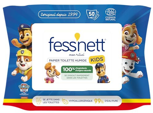 Fess'nett Papier Toilette Humide Kids 50 Pièces 1 Unité (Lot de 6)
