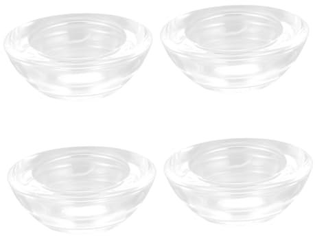 Glas Teelichthalter 4 Stück Zylindrisch, Schlicht, Dekorativ, Transparent