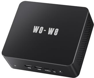 wo-we AMD P5 Mini Gaming PC Ryzen R5-3500U, 8GB DDR4 256GB SSD, 3200MHz RAM, Desktop Mini Computer Triple 4K Display 2* HDMI WIFI5