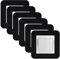 CANGCANG 6PCS Light Switch Surround Black, Light Switch Protector Cover Plates, Matt Black Light Switch Surround, Self Adhesive Simple Light Switch Plates Frame, Wall Socket Stickers for Home Decor