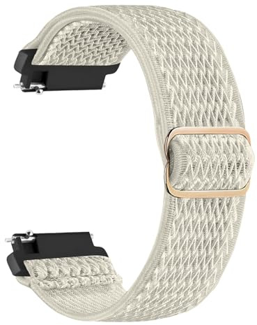 chinbersky Elastische Nylon Uhrenarmband 16mm für Uhr, Smart Watch Verstellbare Aatmungsaktive Sport Uhrenarmbänder mit Schnellverschluss für Damen Herren