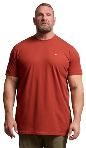 BadRhino Big & Tall Burnt Red Extra Long Core T-Shirt - Men's - Plus Size Curve