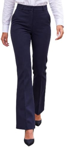 Roman Bootleg Trouser for Women UK Ladies Bootcut Stretch Flared Winter Autumn Long Full Length Pull-On Casual Smart Work Office Wear Business Soft Flattering