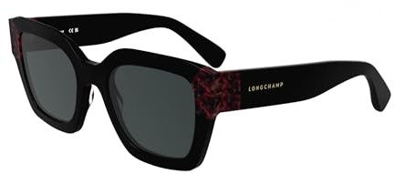 LONGCHAMP LO771S N 013 BLACK/TEXTURED RED 50/20/140 Women's Sunglasses