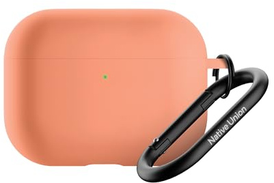 Native Union Active Hülle für AirPods Pro 3 – Seidig Matte Silikonhülle mit Clip zum Befestigen überall (Aprikose)