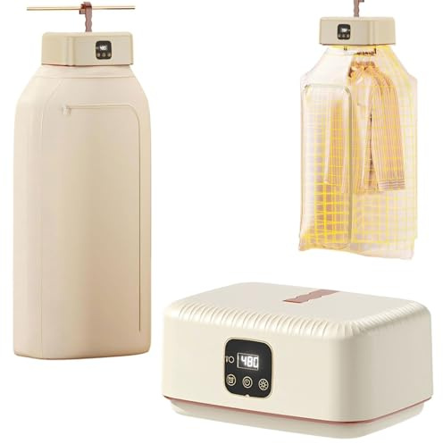 OUHKDM Planchadora automática, Secadora portátil, Plancha de Vapor de Aire automática, Secadora de Ropa automática, para Apartamentos, Viajes y Secado rápido.
