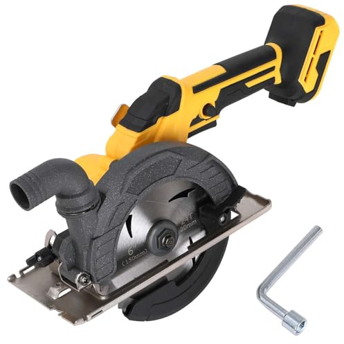 6 Brushless Cordless Circular Saw Compatible with Dewalt 20V Battery (Not Included) - 6900 RPM, Compact & Lightweight- Small Circular Saw for Wood, Soft Metal, Plastic, Tile