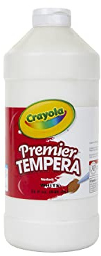 Crayola 54-1232-053 Premier Tempera Paint, 32-oz. Size, White, 1 Unit, Quart