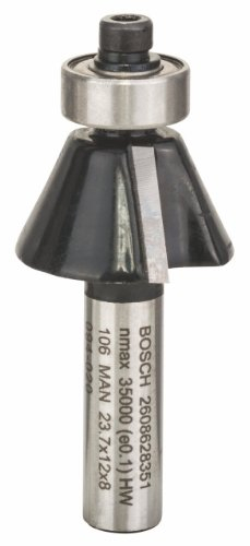 Bosch Professional 2 608 628 351 - Fresas de enrasar y biselar - 8 mm, D1 23,7 mm, B 5,5 mm, L 12 mm, G 54 mm, 25° (pack de 1)