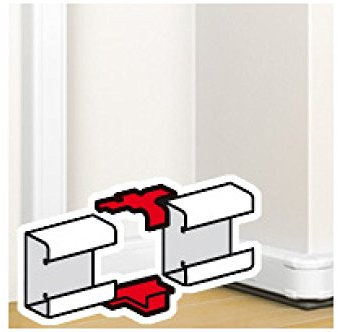 Eclisse de jonction pour goulotte Mosaic 50x80mm, 50x130mm ou 50x180mm - blanc