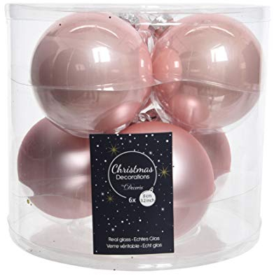 Decoris Palla di Natale, Rosa Cipria, 56 X 39.5cm, 6 unità
