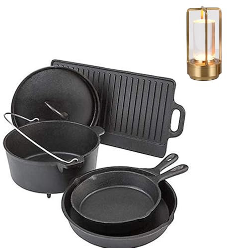 Outdoor Gourmet 5 Piece Cast Iron Cookware Set