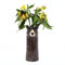 Quail Ceramics Blumenvase mit schwarzem Bär, groß